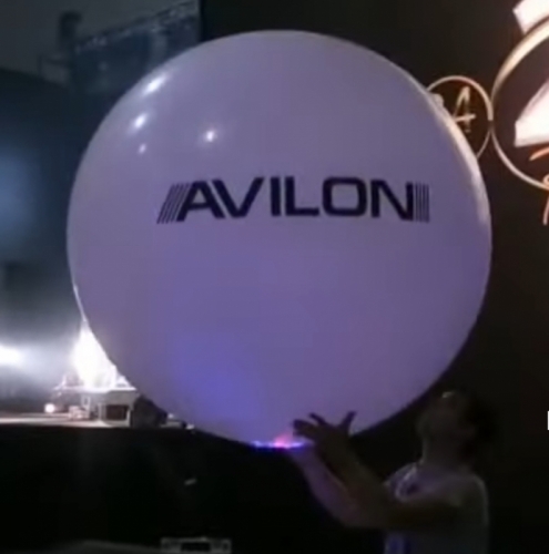 Большой гелиевый шар с логотипом и светодиодами