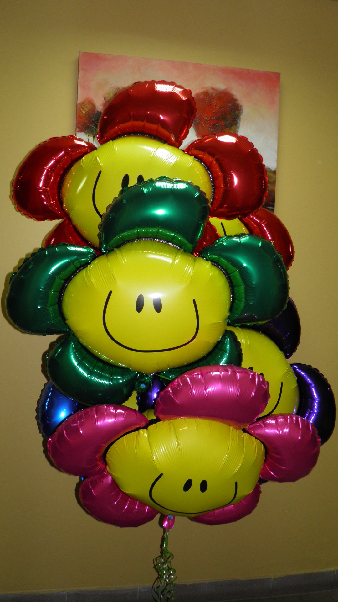 Фольгированные шары "Цветы улыбка"