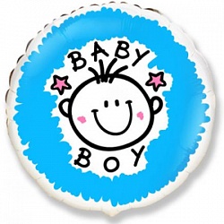 Фольгированный круг Baby Boy