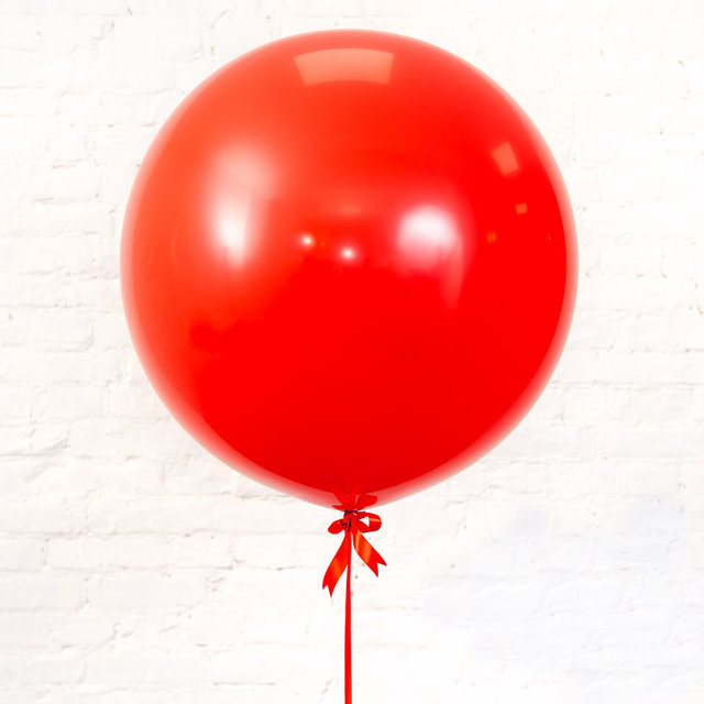 Большой гелиевый шар Красный 60 см