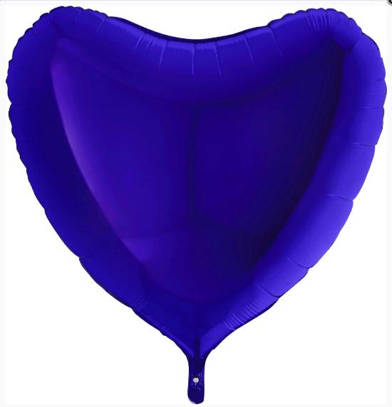 Шар в форме сердца 81 см "Фиолетовый"