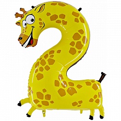Шар цифра 2 Жираф