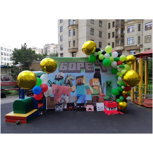 Оформление шарами детской площадки на день рождения