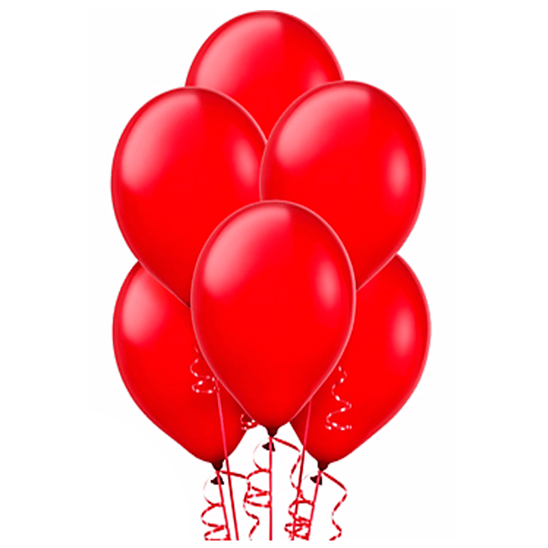 Гелиевые шарики "Красный" пастель