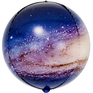 Шар (24''/61 см) Сфера 3D, Млечный путь в космосе, 1 шт.