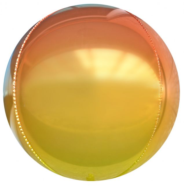 Шар (24''/61 см) Сфера 3D, Оранжевый, Градиент
