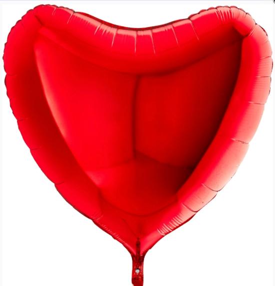Шар в форме сердца 81 см "Красный"