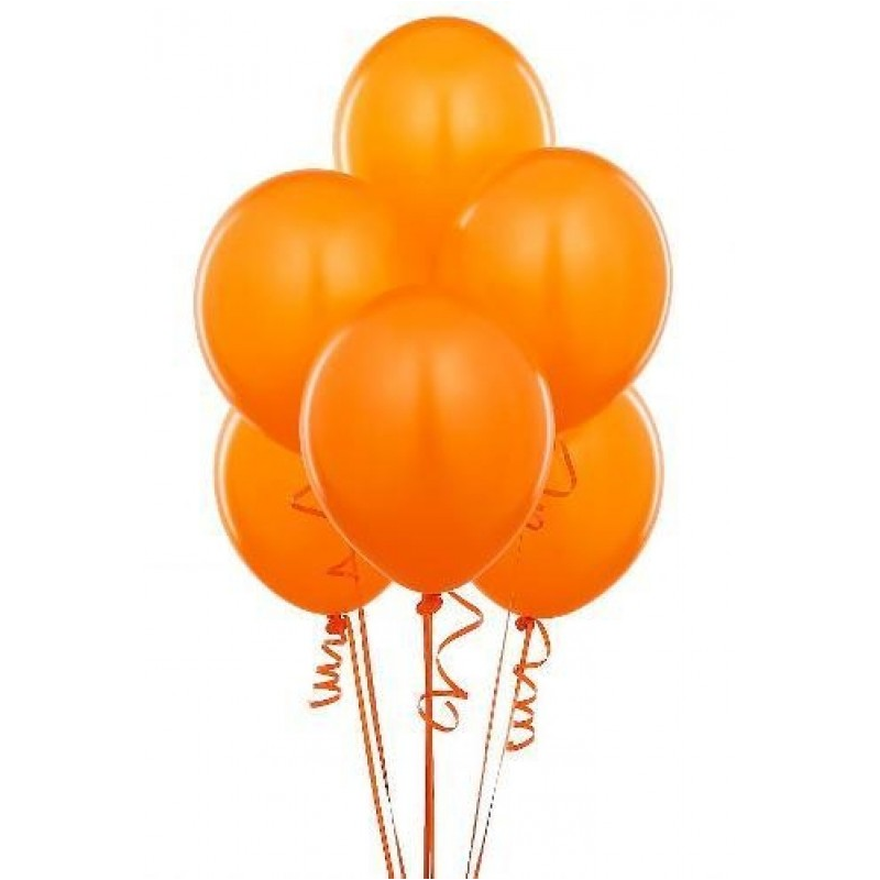 Гелиевые шарики Оранжевый металлик