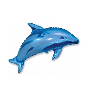 Фигурный шар Дельфин Синий