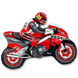 Фигурный шар Красный мотоцикл