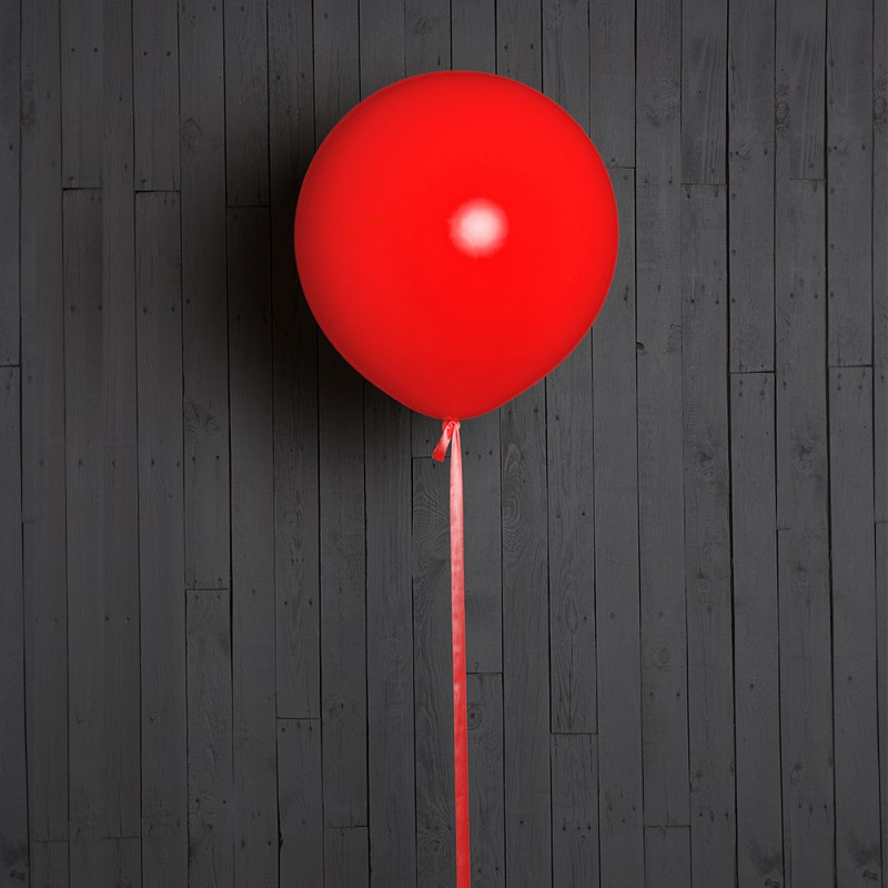 Большой гелиевый шар 45 см "Красный"