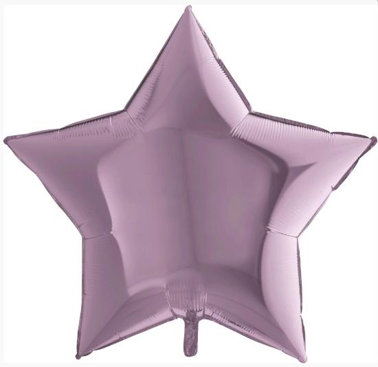 Шар в форме звезды 81 см Розово-сиреневый