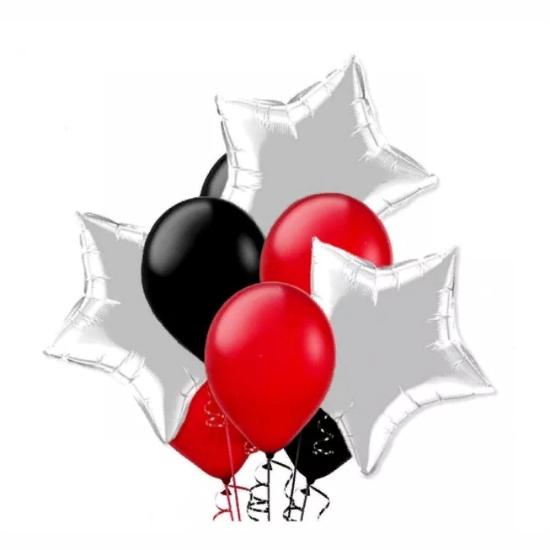 Гелиевые шарики "Черно/Красный"