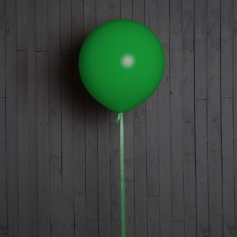 Большой гелиевый шар 45 см "Зелёный"