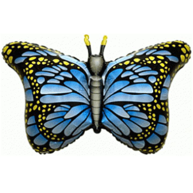 Шар (38''/97 см) Фигура, Бабочка-монарх, Синий