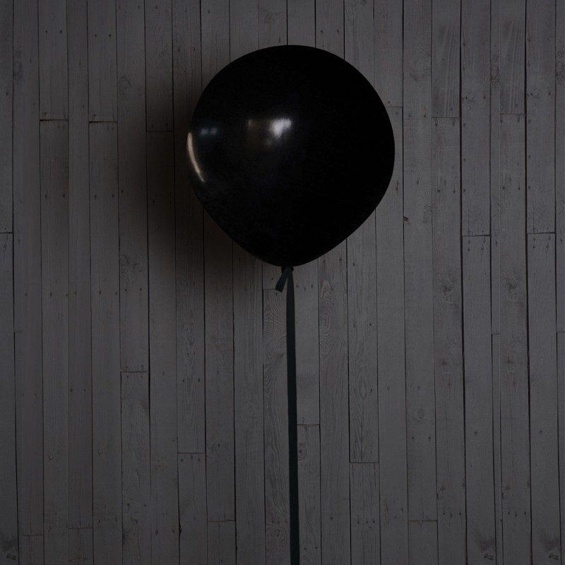 Большой гелиевый шар 45 см "Черный"