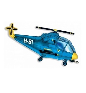 Фигурный шар Вертолет Синий