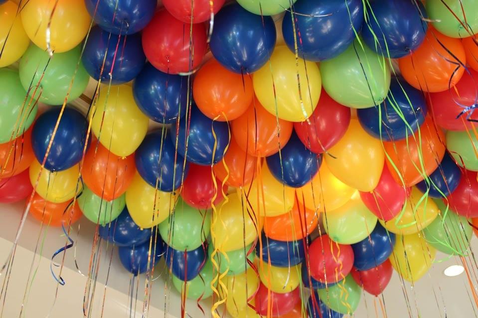 Гелиевые шарики под потолок 50 шт пастель