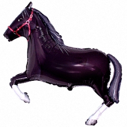 Шар (42''/107 см) Фигура, Лошадь, Черный