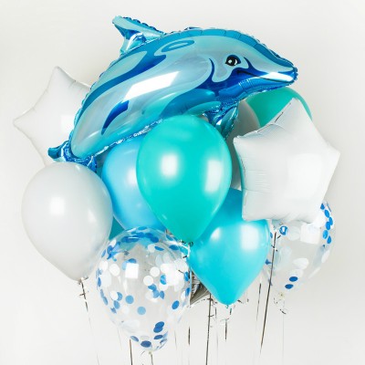 Гелиевые шарики "Дельфин"