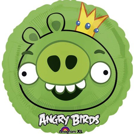 Фольгированный круг Angry Birds Король Свиней