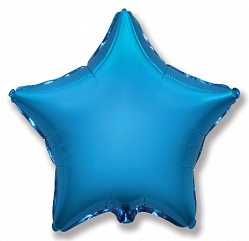 Шар с гелием Синяя звезда 46 см