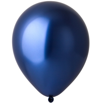 Воздушный шар с гелием темно-синий хром, 30 см