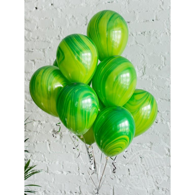 Гелиевые шары "Зелёный агат"