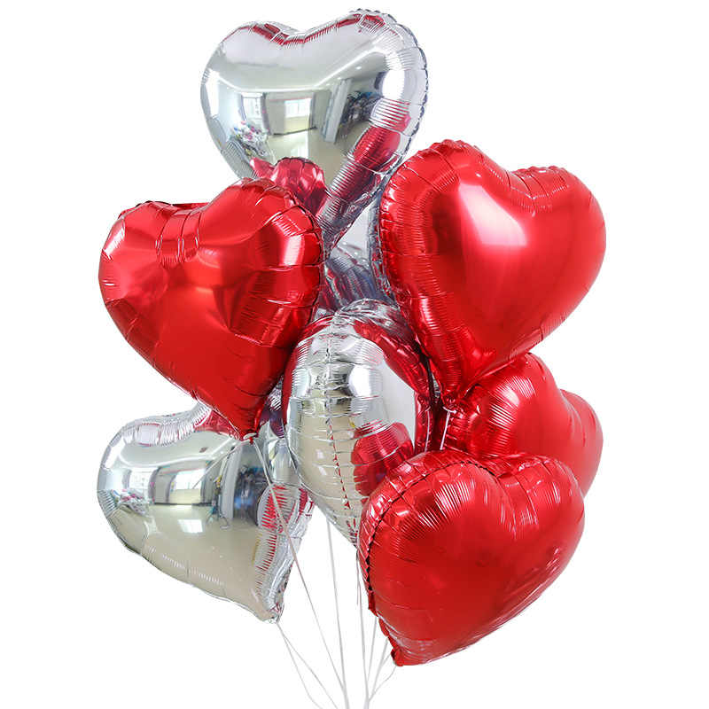 Композиция фольгированных шаров "Сердца"