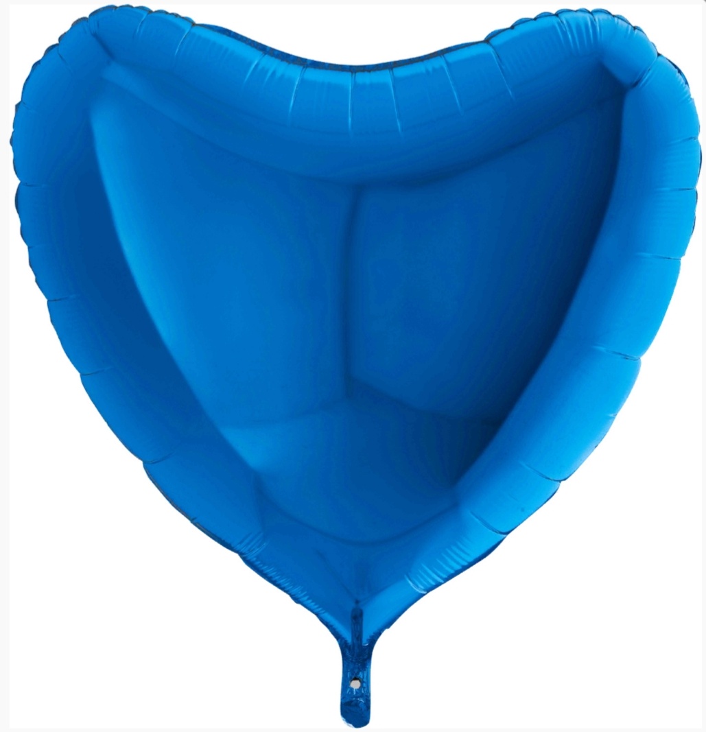Шар в форме сердца 81 см "Синий"