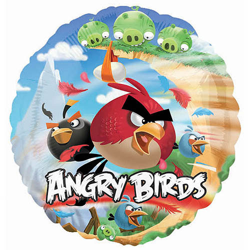Фольгированнный круг Angry Birds