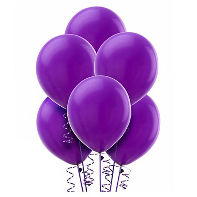 Гелиевые шарики "Фиолетовый" пастель